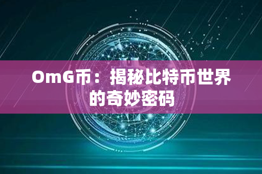 OmG币：揭秘比特币世界的奇妙密码