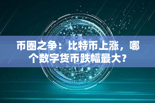 币圈之争：比特币上涨，哪个数字货币跌幅最大？第1张-币资讯