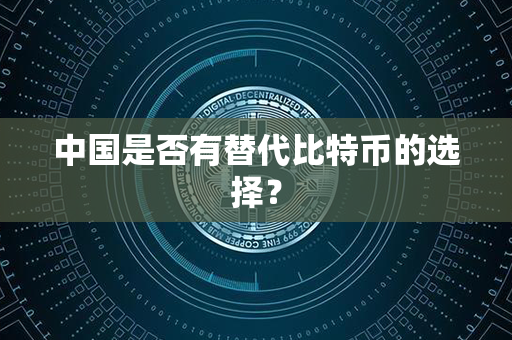 中国是否有替代比特币的选择？